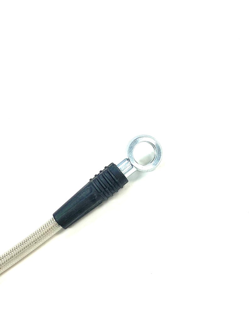 The Stop Shop Braided Stainless Brake Hose, 16 Inches Long with 7/16 Inch Banjo Hole (Does Not Include Hardware) Made in USA, (THIS IS NOT A VEHICLE SPECIFIC HOSE, please see bullet points for fitment sizes) - Image 2